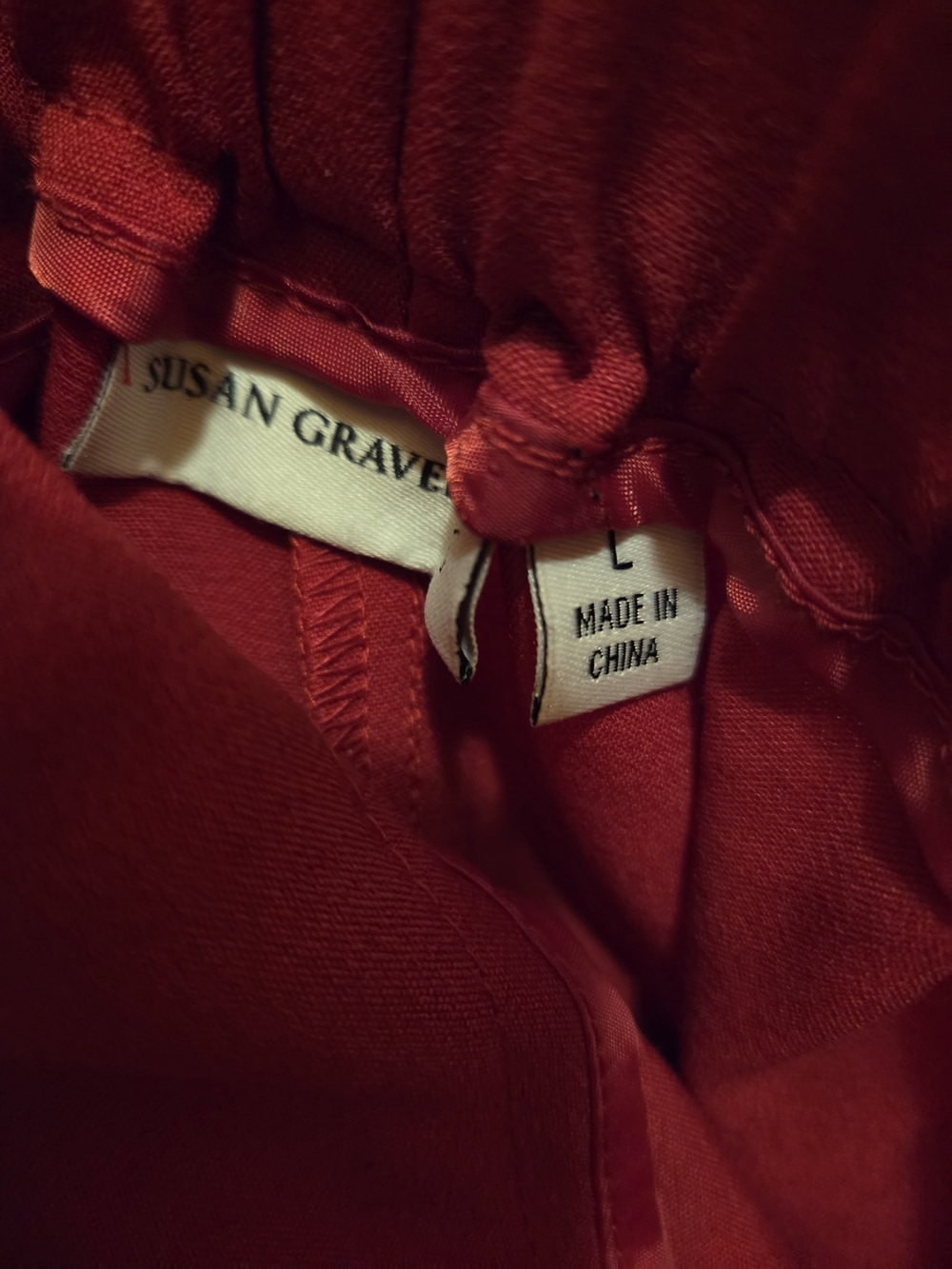 Susan Graver Ruby Red Crop Pant with Side Button Detail - Picture 7 of 7
